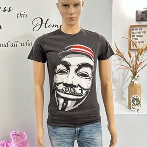 Unisex Dark Gray T-shirt Size S Small V For Victory Cincy Tee Vendetta Shirt